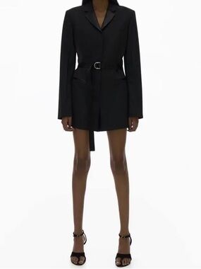 Helmut Lang Black Women's Tailored Longline Blazer